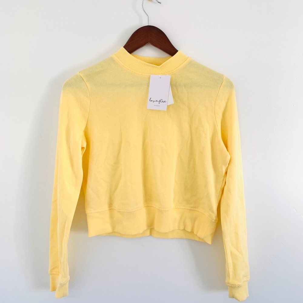 NWT Lovelife Yellow sweater Top